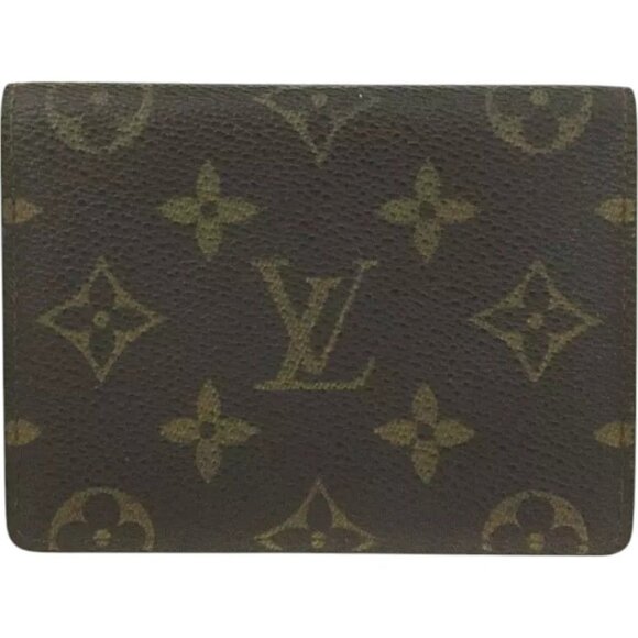 029156BS (L1) Louis Vuitton Wallet Card Case Porte Brown Monogram - Picture 1 of 9